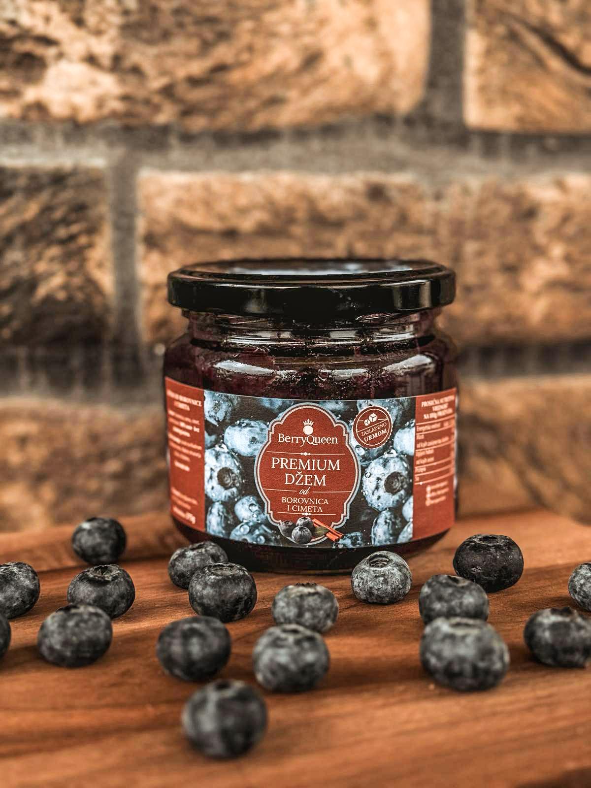 Džem borovnica&cimet  zaslađen urmom